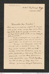 Nachlass Franz Steindachner, Brief von J. Luksch an Franz Steindachner (31.03.1899), Inv.Nr. 319.01, Seite 1